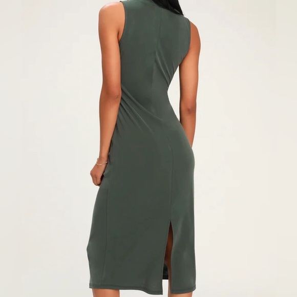 Lulus Natalie Washed  Sleeveless Midi Dress XS - Picture 3 of 4